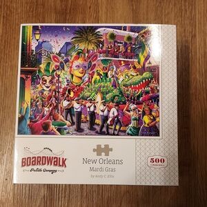 Boardwalk New Orleans Mardi Gras 500-Piece Jigsaw Puzzle - Purple, Green & Gold